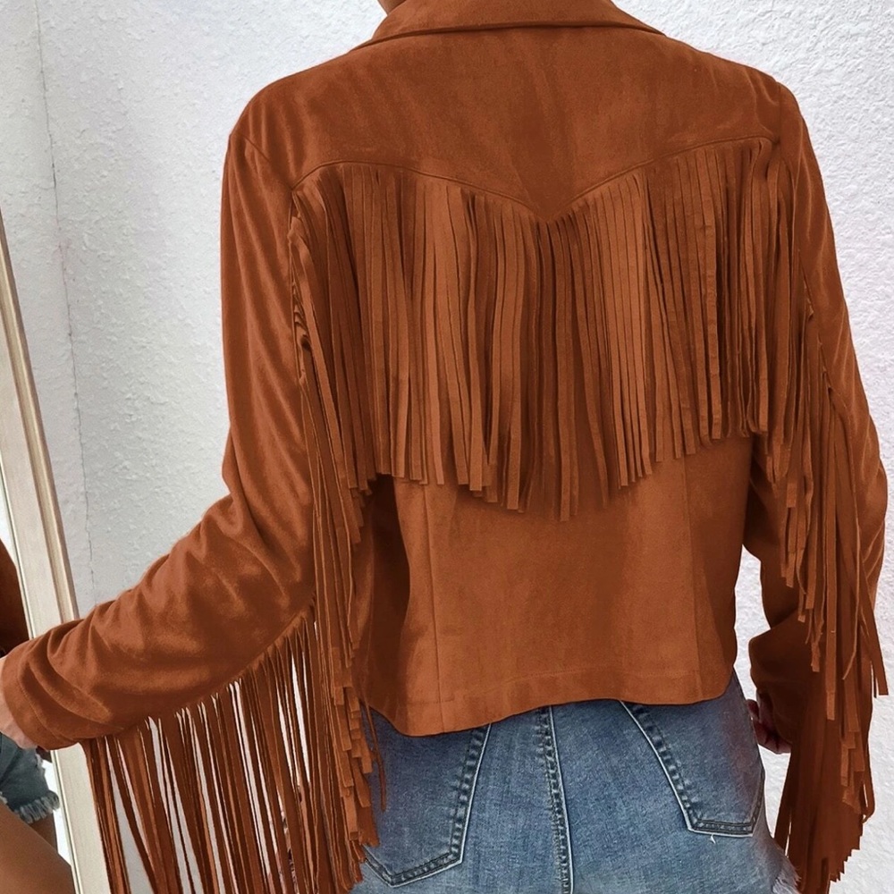 Fringe Lightweight Open Front Jacket - image 3